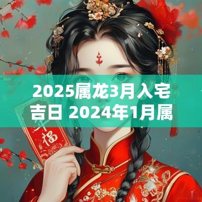 2025属龙3月入宅吉日 2025年1月属鼠搬家入宅黄道吉日