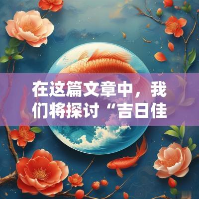 在这篇文章中，我们将探讨“吉日佳期皆好合”这句诗的深层含义，以及它在中国传统文化中的重要性。这句诗常常被用来形容婚姻或者良好的时机，意在表达美好、和谐的祝愿。
