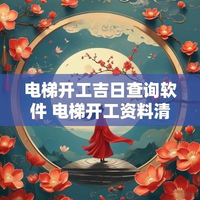 电梯开工吉日查询软件 电梯开工资料清单