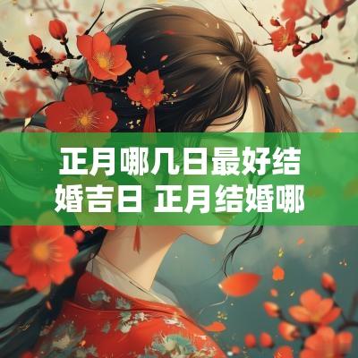 正月哪几日最好结婚吉日 正月结婚哪天是最好的日子