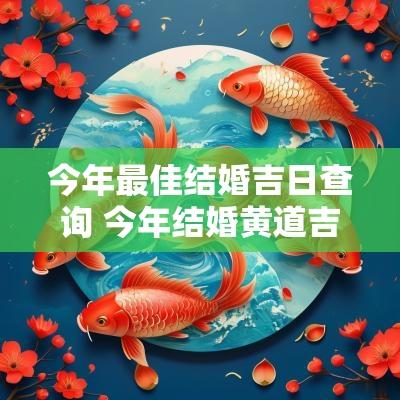 今年最佳结婚吉日查询 今年结婚黄道吉日查询