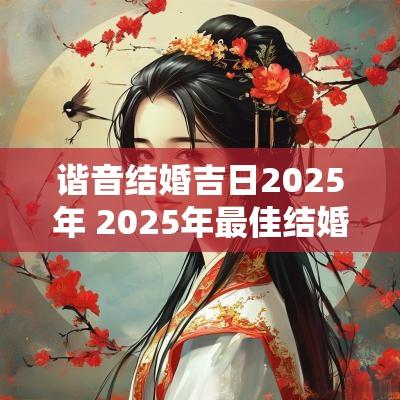 谐音结婚吉日2025年 2025年最佳结婚吉日表