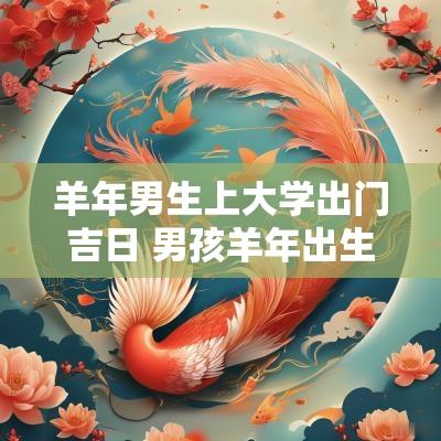 羊年男生上大学出门吉日 男孩羊年出生起名大全