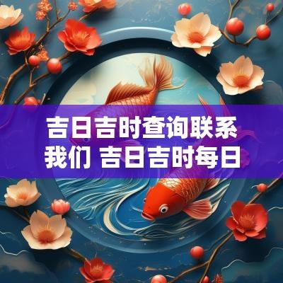 吉日吉时查询联系我们 吉日吉时每日查一查