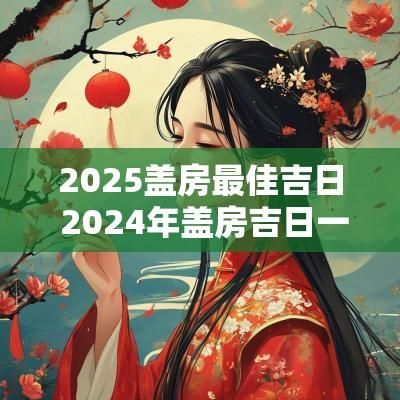 2025盖房最佳吉日 2025年盖房吉日一览表