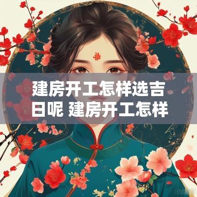建房开工怎样选吉日呢 建房开工怎样选吉日呢图片