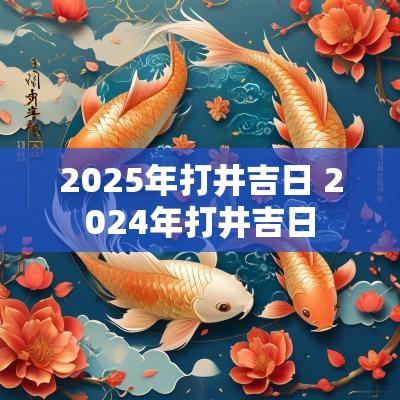 2025年打井吉日 2025年打井吉日