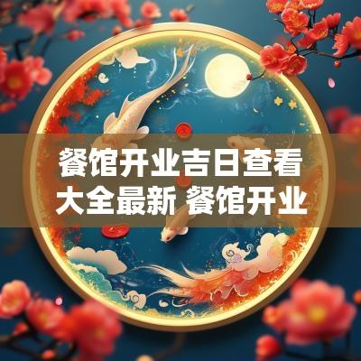 餐馆开业吉日查看大全最新 餐馆开业吉日2025年