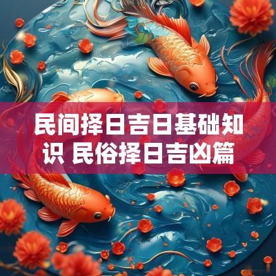 民间择日吉日基础知识 民俗择日吉凶篇