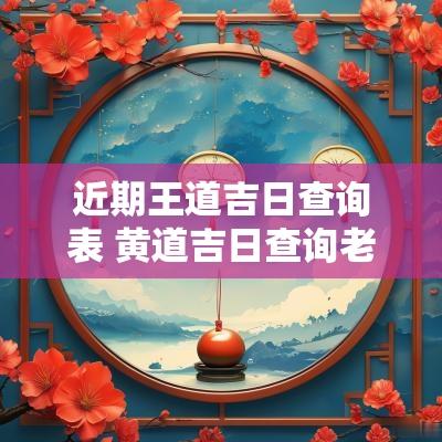 近期王道吉日查询表 黄道吉日查询老黄历