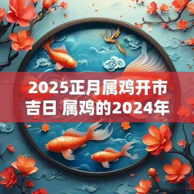 2025正月属鸡开市吉日 属鸡的2025年正月哪天开业好