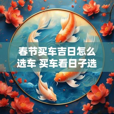 春节买车吉日怎么选车 买车看日子选吉日2025