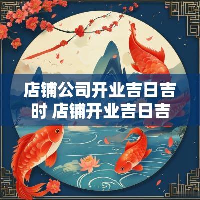 店铺公司开业吉日吉时 店铺开业吉日吉时查询