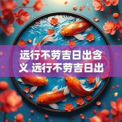 远行不劳吉日出含义 远行不劳吉日出啥意思