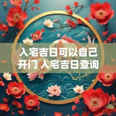 入宅吉日可以自己开门 入宅吉日查询2025年