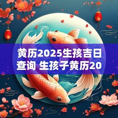 黄历2025生孩吉日查询 生孩子黄历2025年黄道吉日查询