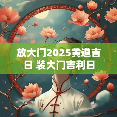 放大门2025黄道吉日 装大门吉利日