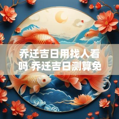 乔迁吉日用找人看吗 乔迁吉日测算免费查询