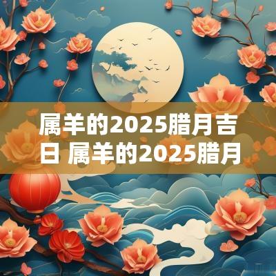 属羊的2025腊月吉日 属羊的2025腊月吉日是什么