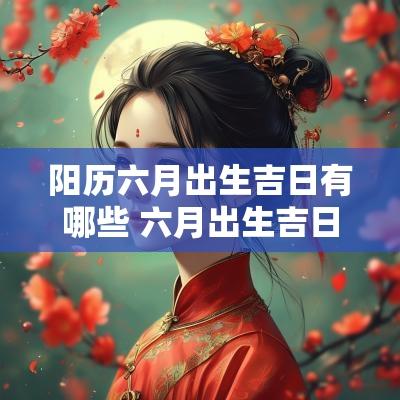 阳历六月出生吉日有哪些 六月出生吉日有哪些