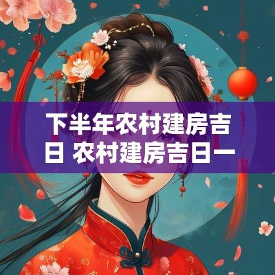 下半年农村建房吉日 农村建房吉日一览表 下半年农村建房吉日 农村建房吉日一览表