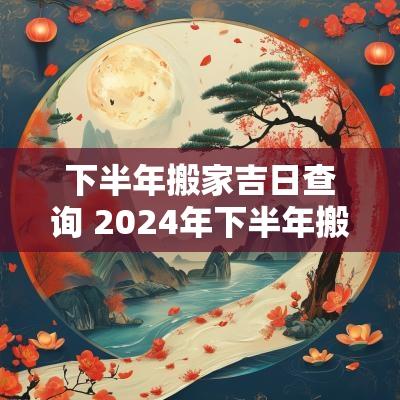 下半年搬家吉日查询 2025年下半年搬家吉日一览表