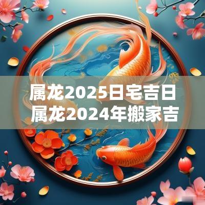 属龙2025日宅吉日 属龙2025年搬家吉日查询
