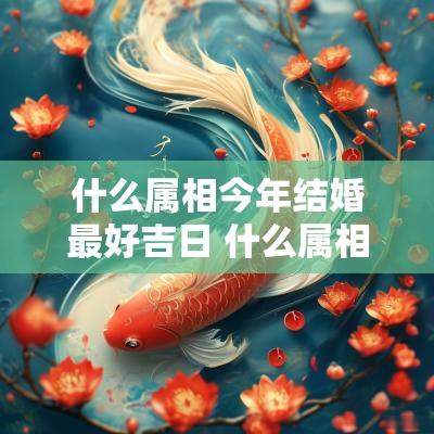 什么属相今年结婚最好吉日 什么属相今年结婚最好吉日和时辰