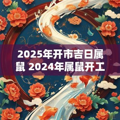 2025年开市吉日属鼠 2025年属鼠开工吉日