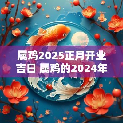 属鸡2025正月开业吉日 属鸡的2025年正月哪天开业好