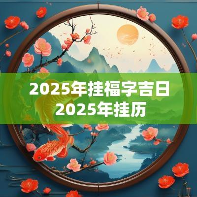 2025年挂福字吉日 2025年挂历