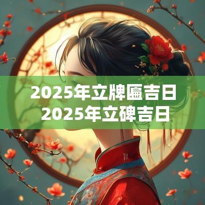 2025年立牌匾吉日 2025年立碑吉日
