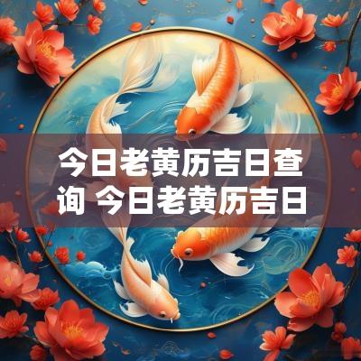 今日老黄历吉日查询 今日老黄历吉日查询2025年