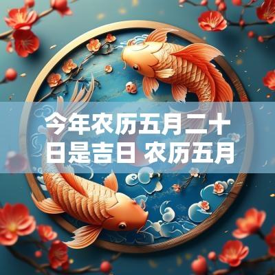 今年农历五月二十日是吉日 农历五月十六日黄历吉日