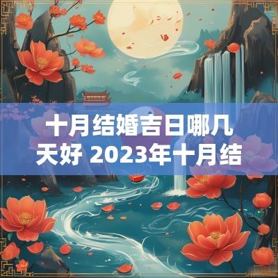 十月结婚吉日哪几天好 2025年十月结婚黄道吉日有哪几天