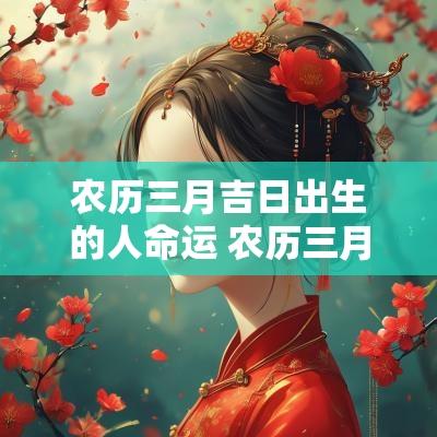 农历三月吉日出生的人命运 农历三月黄道吉日2025