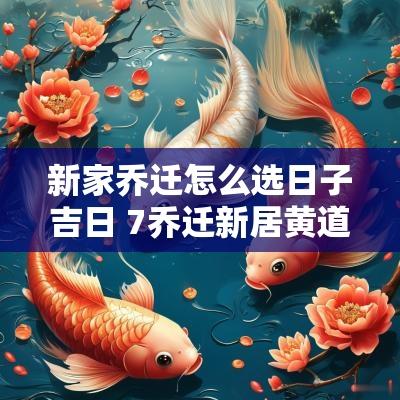 新家乔迁怎么选日子吉日 7乔迁新居黄道吉日