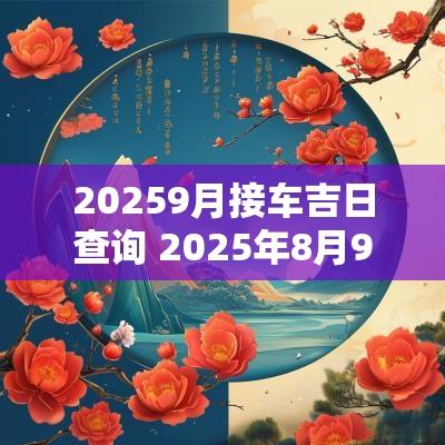 20259月接车吉日查询 2025年8月9日黄道吉日