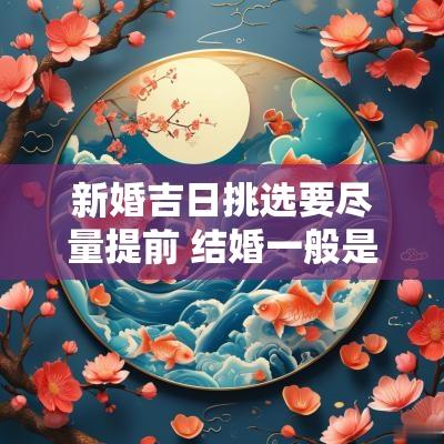 新婚吉日挑选要尽量提前 结婚一般是提前多久选日子