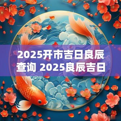 2025开市吉日良辰查询 2025良辰吉日结婚