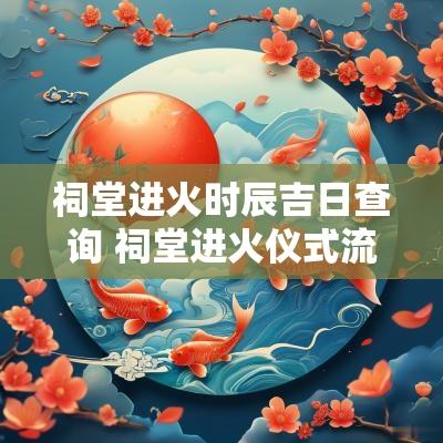 祠堂进火时辰吉日查询 祠堂进火仪式流程
