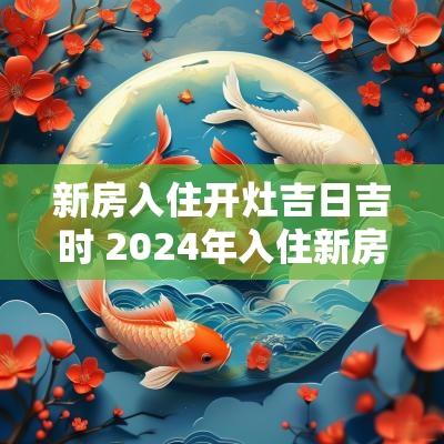 新房入住开灶吉日吉时 2025年入住新房的吉日吉时