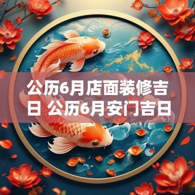公历6月店面装修吉日 公历6月安门吉日