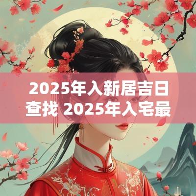 2025年入新居吉日查找 2025年入宅最旺的吉日