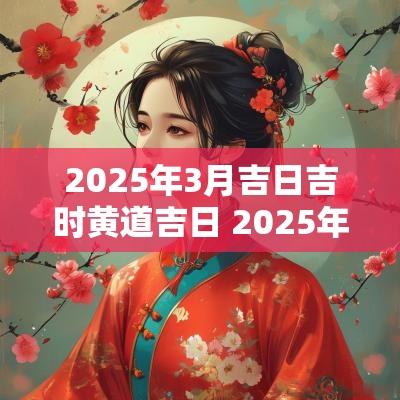 2025年3月吉日吉时黄道吉日 2025年3月8日黄道吉日