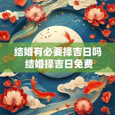 结婚有必要择吉日吗 结婚择吉日免费