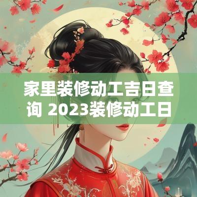 家里装修动工吉日查询 2025装修动工日子查询