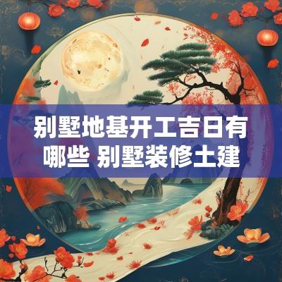别墅地基开工吉日有哪些 别墅装修土建有哪些