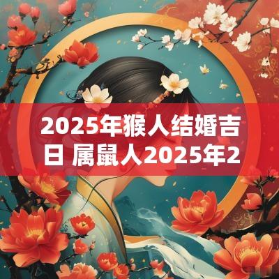 2025年猴人结婚吉日 属鼠人2025年2月份结婚吉日