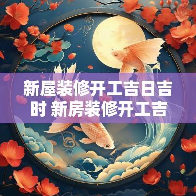新屋装修开工吉日吉时 新房装修开工吉日2025年